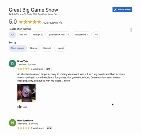 Great Big Game Show Reviews